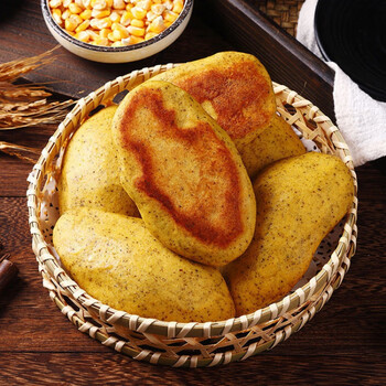 西瓜味的童话山东杂粮饼锅贴饼粗粮饼苞米面玉米面饼子黄豆黑豆窝