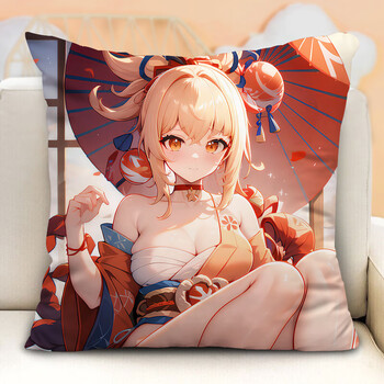 快活猪原神周边宵宫抱枕 卡通diy定制可印照片二次元睡觉床上车载靠垫