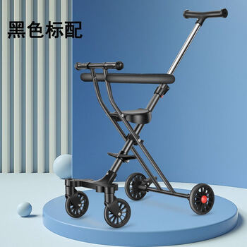 溜娃神器手推车宝宝一键折叠超轻便婴儿童三轮车遛娃神器简易推车 标