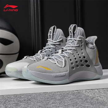 李宁暴风4篮球鞋男鞋云科技回弹减震中帮球鞋防滑耐磨实战比赛运动鞋