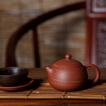流彗荣昌陶茶壶荣昌陶西施壶全手工泡茶壶红茶功夫茶具绞泥紫砂壶纯手