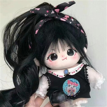 棉花娃娃有骨架 古力古力棉花娃娃难哄公仔娃衣服长头发炸毛可爱裸娃