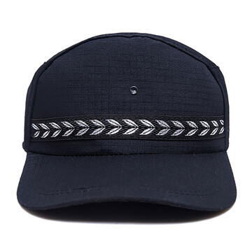 执勤保安帽子冬季棉帽保安作训帽夏季可调节特训便帽带麦穗网格鸭舌帽