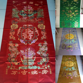 盖单寿被被子寿褥子男女寿衣全套铺金盖银大尺寸死人衣服殡葬用品