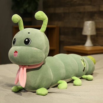 迪士尼(disney)可爱毛毛虫抱枕长条玩偶毛绒玩具女生夹腿睡觉公仔超软