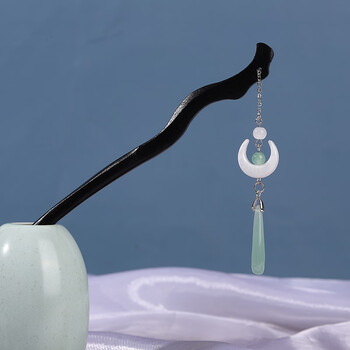 昂朗anglang汉服装饰品古风发簪流苏步摇木簪子仿木头饰盘发汉服耳