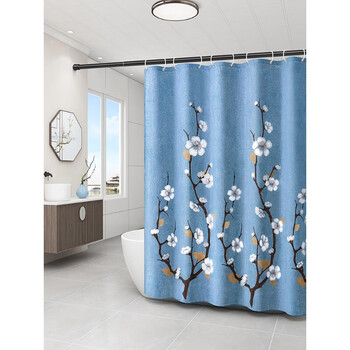 创森小米生态家居洗澡浴帘浴室免打孔卫生间门帘子淋浴房隔断帘防水布