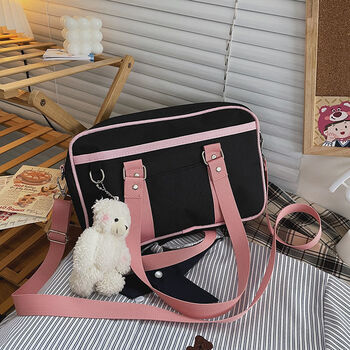 scskjk制服包女学生包日系帆布校园单肩包lolita包包纯色斜挎包通勤包