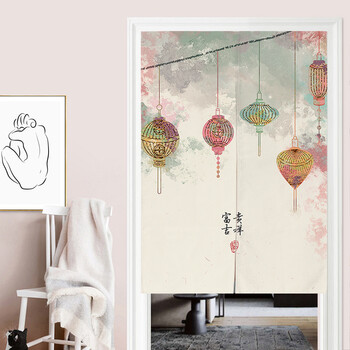 中式风水门帘隔断帘厨房防尘帘玄关屏风挂帘卫生间厕所洗手间遮挡隐私