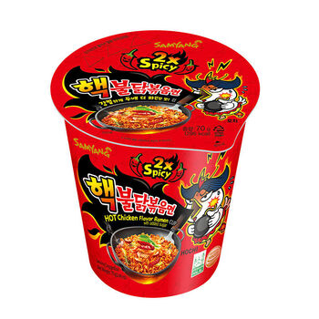 韩国杯装火鸡面超辣变态辣桶装方便面速食泡面杯面碗整箱 核弹极辣