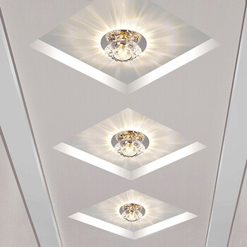 吊顶小灯led水晶射灯客厅吊顶周围的小灯嵌入式七花灯牛眼孔灯桶灯led