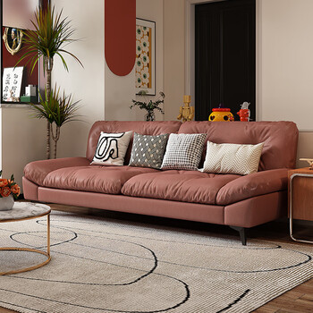 欧美原奢小户型科技布沙发云朵布艺客厅奶油风可折叠公寓简约现代出租