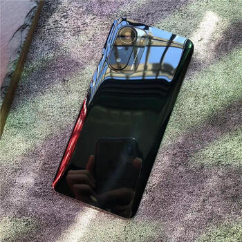 手机玻璃后盖后壳屏替换纯原手机塑料外壳透明 纯黑色 散热贴 镜框k40