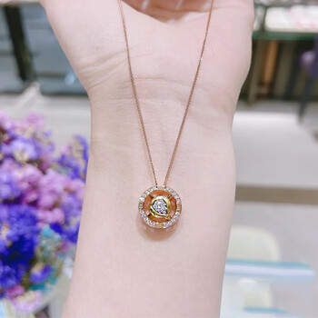 曼卡龙守护星项链女925指爱针吊坠送女友生日礼物不褪色