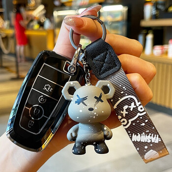 迈翱福特蒙迪欧钥匙套福克斯汽车钥匙扣女挂件福睿斯锐界探险者翼虎金