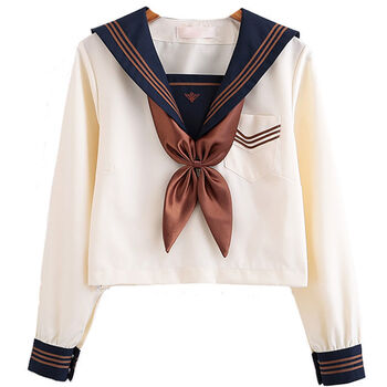 茶羽中jk制服裙正版水手服黄三本上衣女学生日系学院风基础款套装