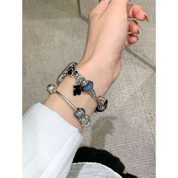 anglang适配潘多拉手链金属表链iwatch78se苹果手表654串珠链表带海洋