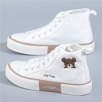 青少女高中女生夏天穿的鞋子女夏季初中生2022年新款高帮帆布鞋女休闲