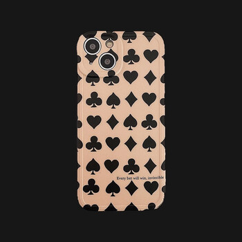 坦壳苹果手机壳ins风欧美潮流时尚扑克黑桃个性男女款全包软壳iphone