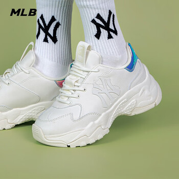 ny老爹鞋厚底增高运动休闲鞋21冬季新款保暖shch纽约洋基队白色235375