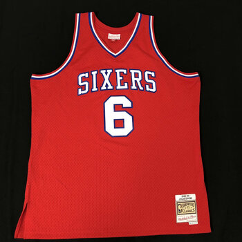 mitchell & ness mn 76人队 j博士 欧文大码球衣复古刺绣nba球衣