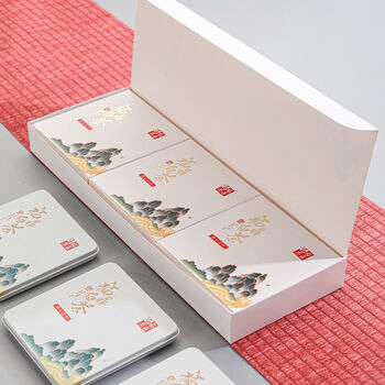 福鼎老白茶老树原料小包装白茶寿眉方块紧压茶翻盖礼盒装 :老白茶礼盒