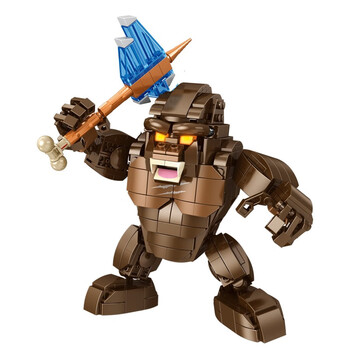 潘洛斯 儿童玩具积木机械哥斯拉大战怪兽金刚儿童机械组拼插小颗粒