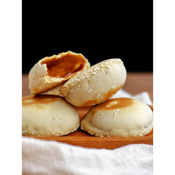 浙江特产传统手工衢州杜泽空心桂花饼芝麻炭烤糕点心特色零食220g2盒