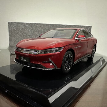 杰森顿比亚迪车模原厂比亚迪汉车模型byd汉ev新能源118合金红