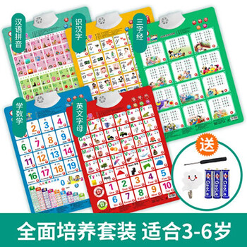 儿童早教有声挂图儿童识物全套发声认字早教墙贴画宝宝看图识字拼音 汉字 三字经 学数字 英文字目 图片价格品牌报价 京东