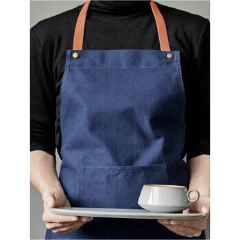 围裙男大号纯棉布妙home北欧丹麦围裙纯棉时尚简约围裙牛皮厨房餐厅