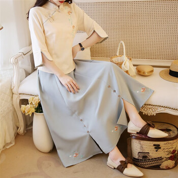 服装女春夏民国风学生复古女装改良汉服唐装毕业茶艺中国风日常棉麻