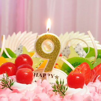 创意生日蜡烛浪漫表白数字金色磨砂儿童蛋糕装饰无烟不滴宝宝周岁