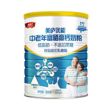 南美豹美庐优能中老年富硒高钙奶粉中老年补充钙奶粉低脂肪无蔗糖奶