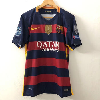 15-16赛季巴萨复古足球衣巴萨主场9号苏亚雷斯10号梅西经典款球衣