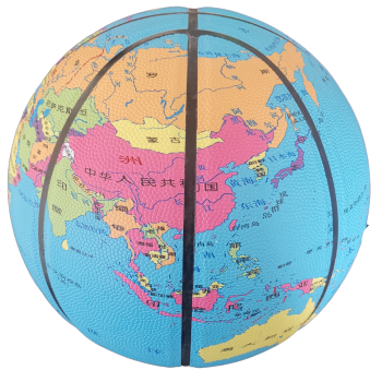 地球仪世界地图篮球中国龙篮球高颜值高弹力耐磨防滑7号中考训练地球