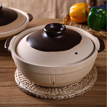 打边炉火锅专用锅土锅砂煲瓦煲砂锅木炭炉土陶煲750毫升口径20cm1人份