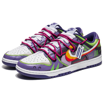 耐克nikedunklow定制eva初号机紫绿男子低帮耐克休闲运动鞋紫色445