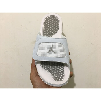 aj7拖鞋男白爆裂纹运动情侣休闲透气凉鞋女魔术贴夏季沙滩鞋 532225