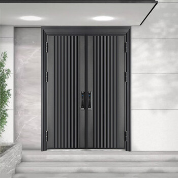 德骊嘉别墅大门双开门家用高端农村自建房入户门中式乡村庭院进户铸铝