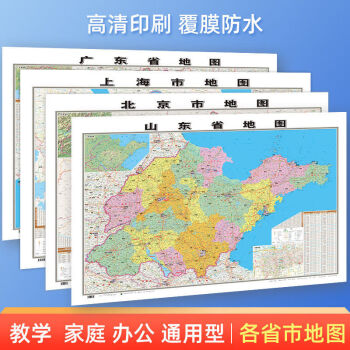 2020全新正版中国世界地图各省地图挂图贴图装饰画初中小学生无折痕