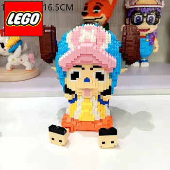 王积木船微小颗粒海盗船拼装玩具男孩成年高难度拼图礼物 坐姿乔巴
