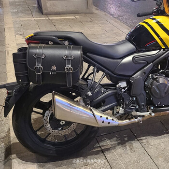 适用隆鑫无极500ac改装快拆边包保险杠帆布包行李包挂包改装配件黑色