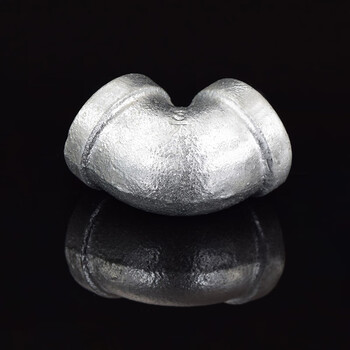 撼地 玛钢镀锌丝扣弯头90度内丝 水暖消防配件 1个装 dn80 给水管件