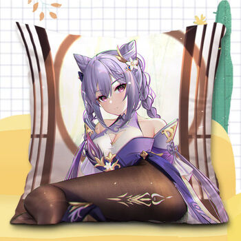 原神抱枕周边神里云堇八重荧刻晴申鹤胡桃动漫生日礼物靠枕头定制13