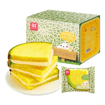 a1水果吐司面包480g整箱火龙果哈密瓜西瓜椰子休闲聚会零食夹心面包