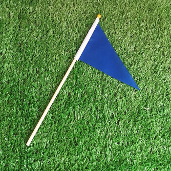 9号三角彩旗10*15cm旗子小号手摇旗手挥旗工地标记号50面起 深蓝 10x