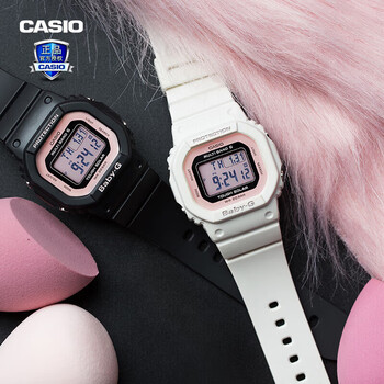 卡西欧手表女casio电波太阳能防水石英女士手表bgd-5000 bgd-5000u-1
