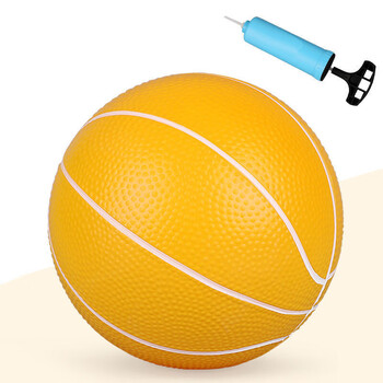 儿童小型篮球室内轻音球弹力轻声幼儿园玩具软皮 黄色球定制款定制 15