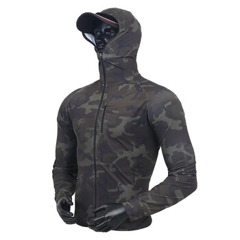 钓鱼防蚊服 夏季钓鱼服防晒服套装迷彩户外运动速干衣大码定制透气